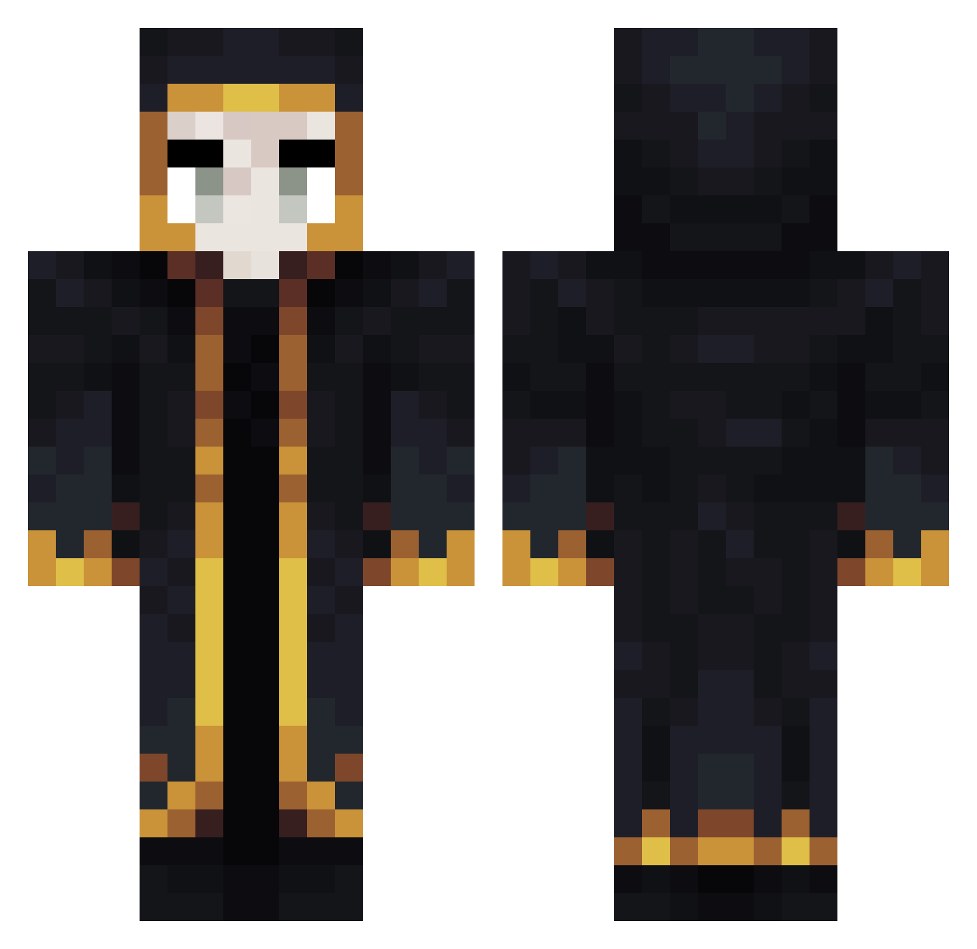 Wishful Minecraft skin, front and back view