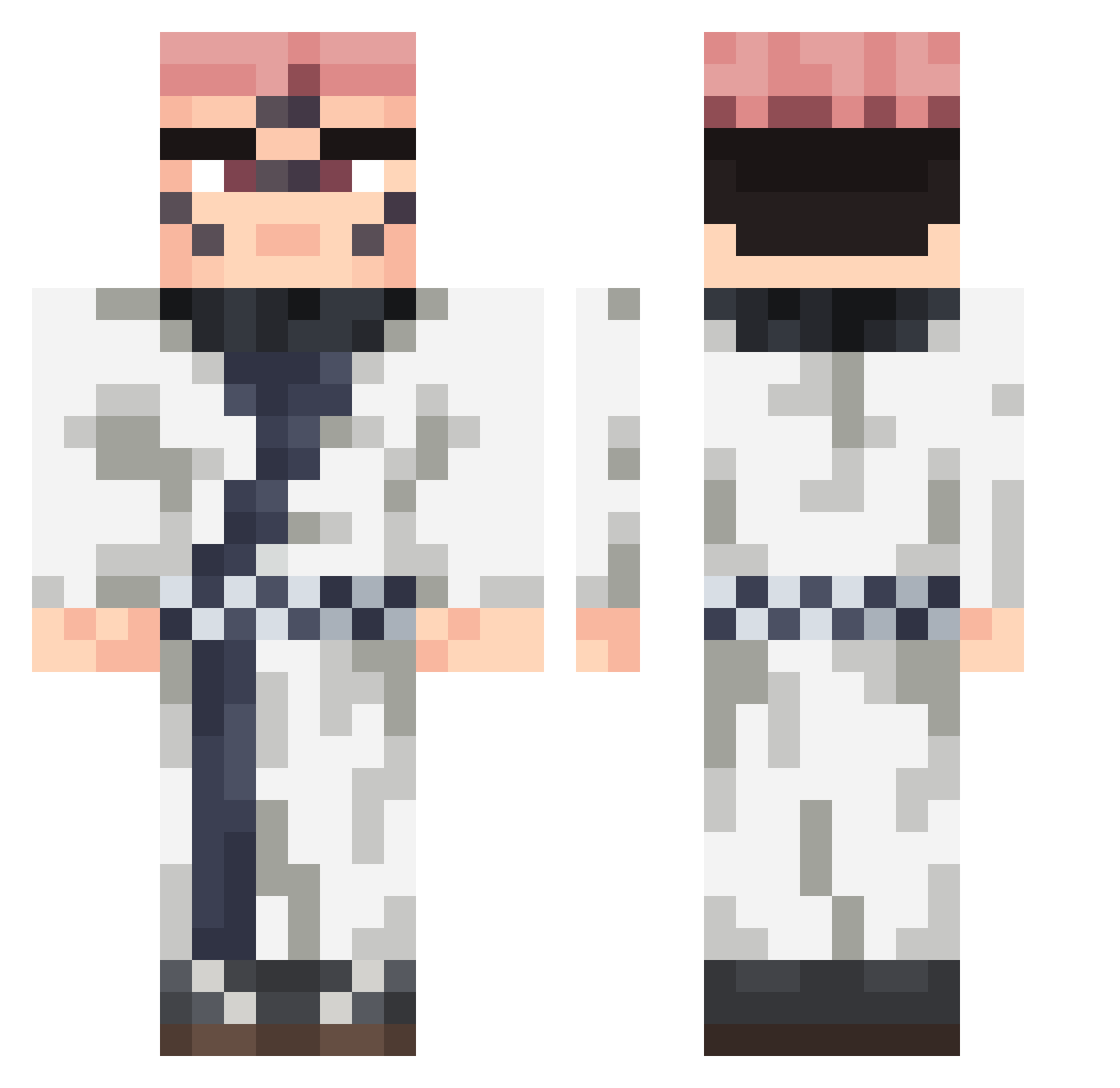Cloudxsyn Minecraft skin, front and back view