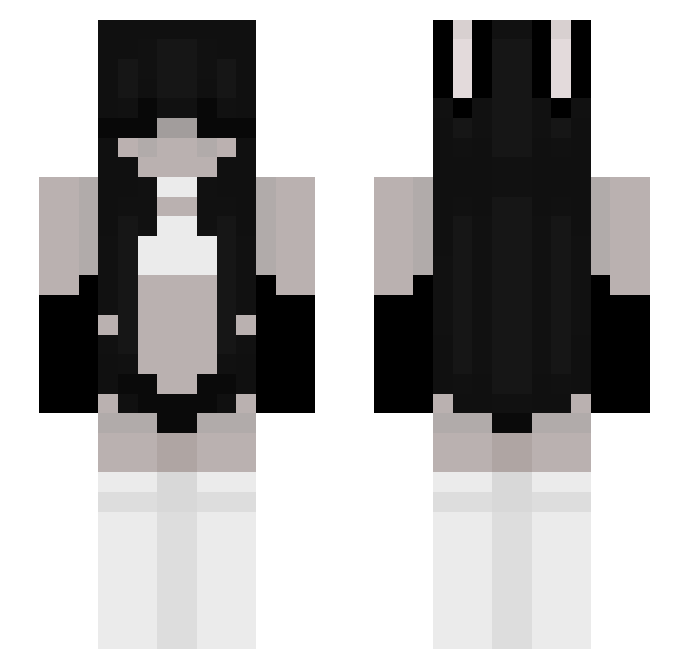 Swisi Minecraft skin, front and back view