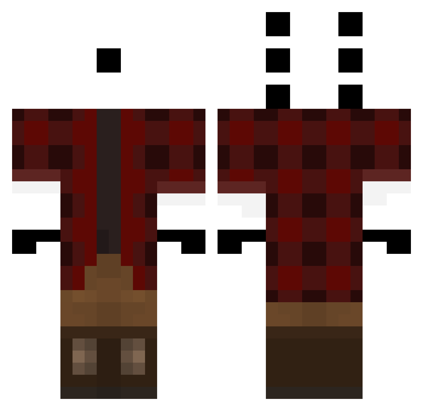 m4ri143 Minecraft skin, front and back view