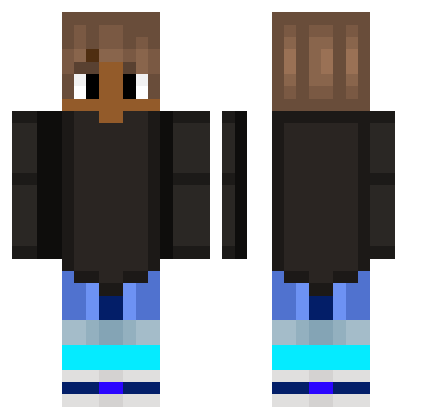 sak2012 Minecraft skin, front and back view