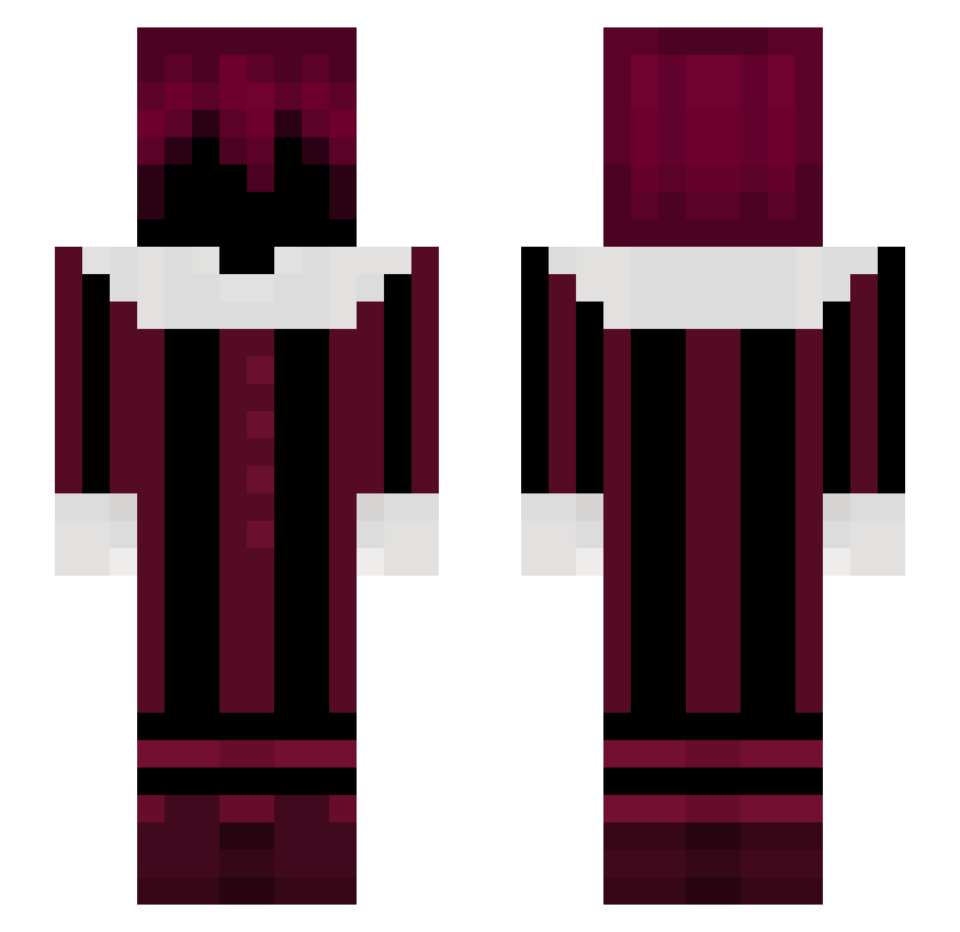 Awave Minecraft skin, front and back view