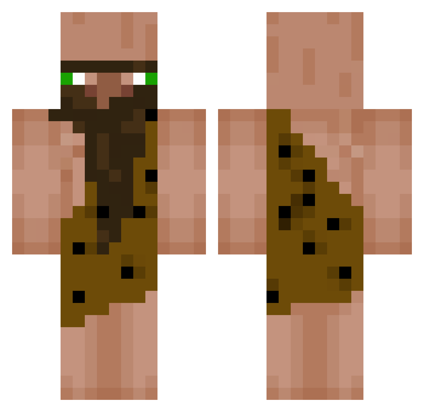 UM31415 Minecraft skin, front and back view
