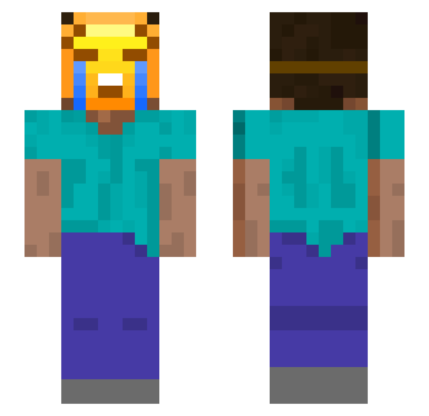 Lgndtok Minecraft skin, front and back view