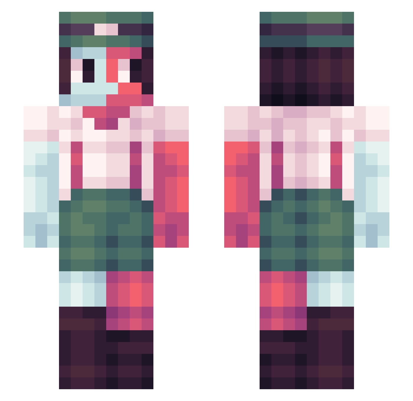 SouNotSo Minecraft skin, front and back view