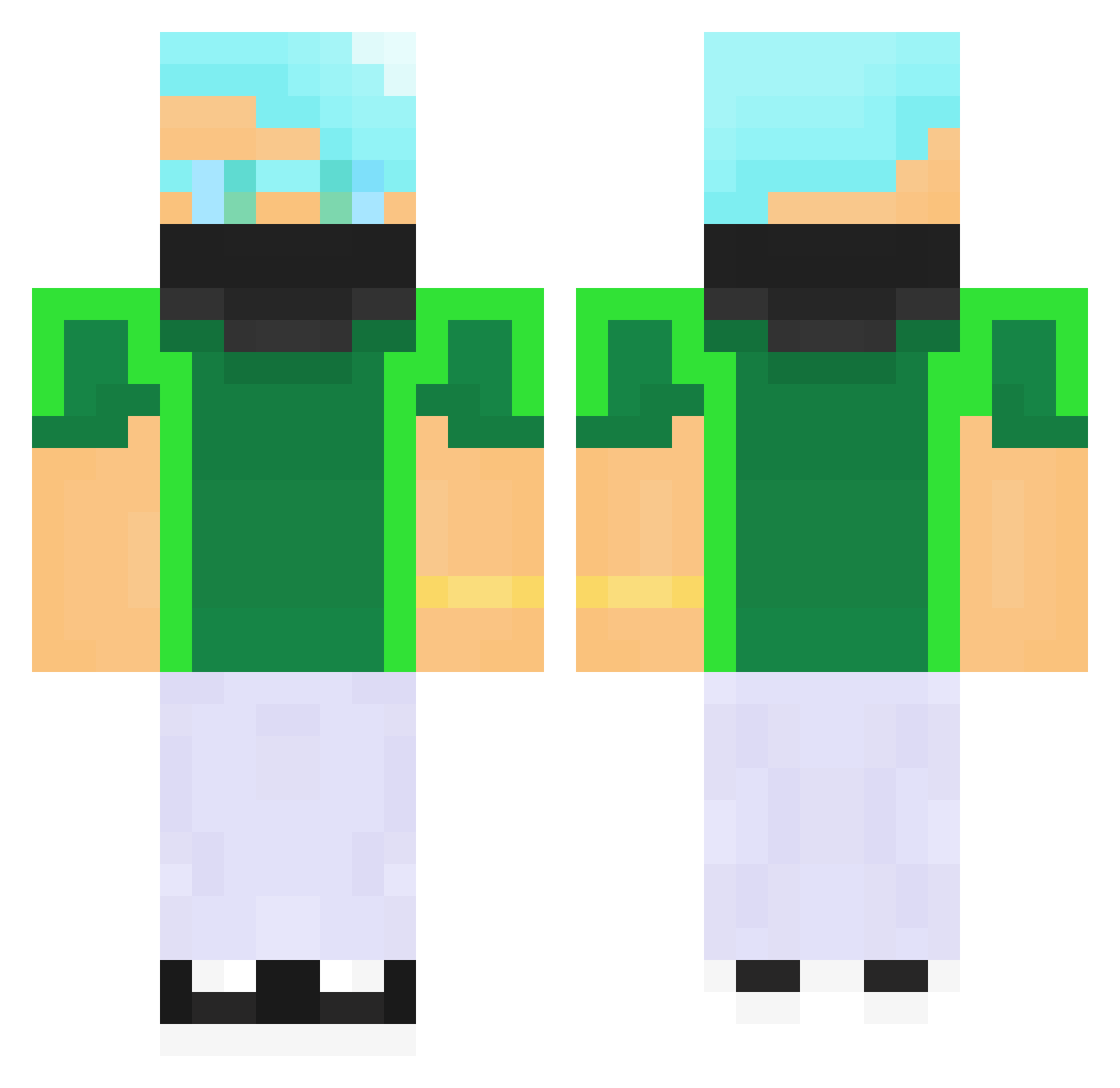 Skalmak715 Minecraft skin, front and back view