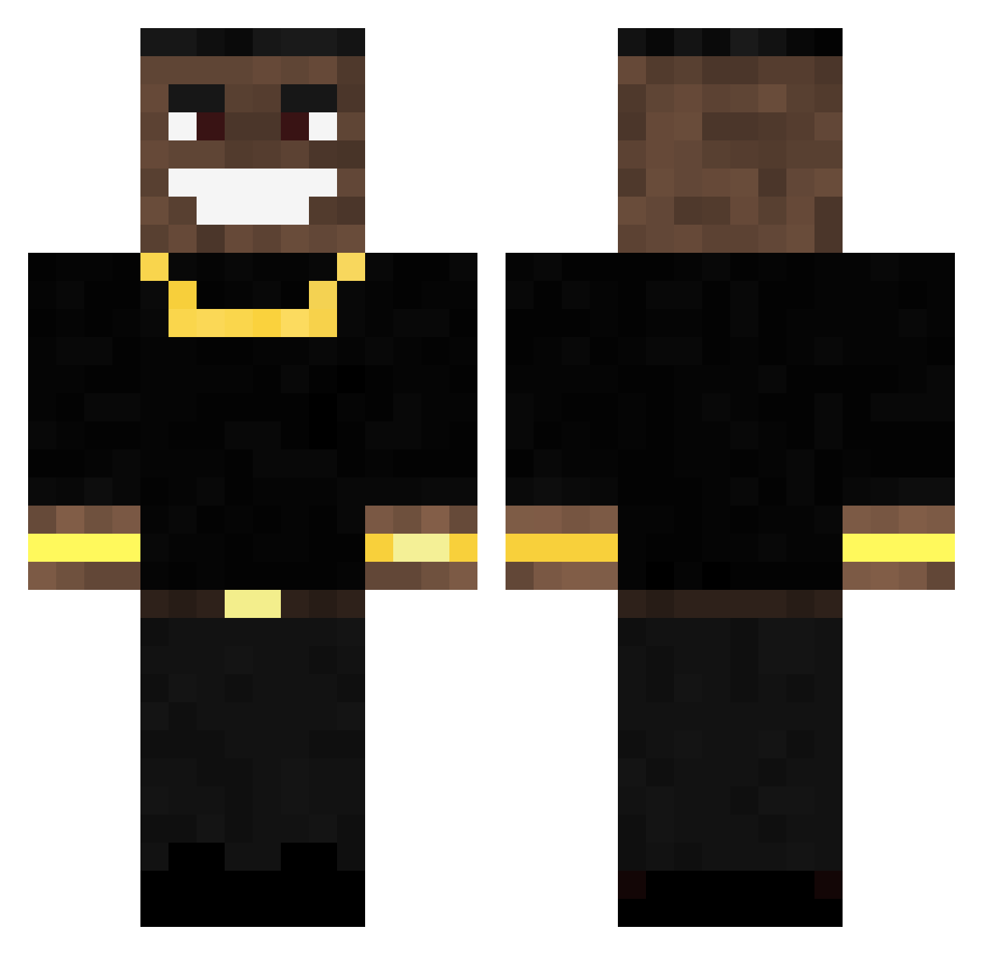 fussyura Minecraft skin, front and back view