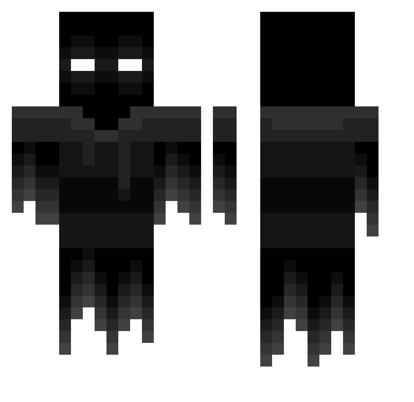 spinneBastian Minecraft skin, front and back view
