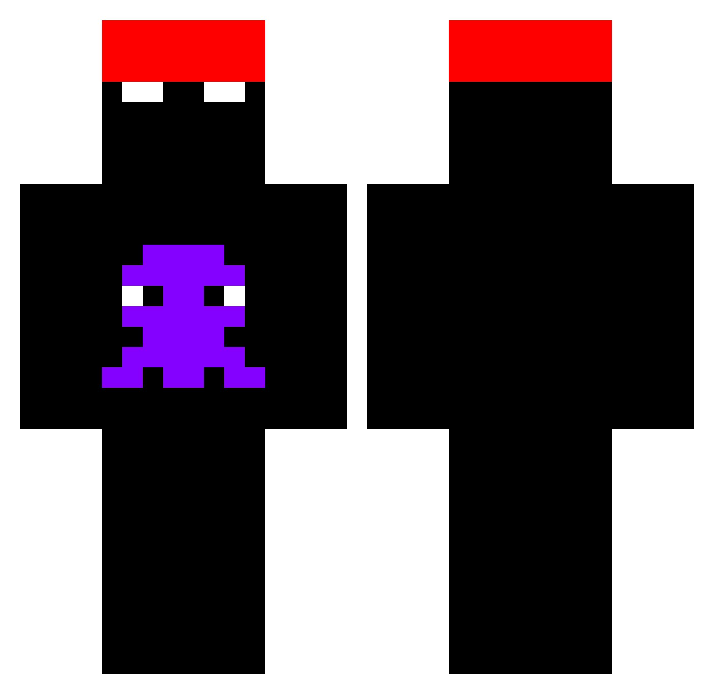 ligitHuman Minecraft skin, front and back view