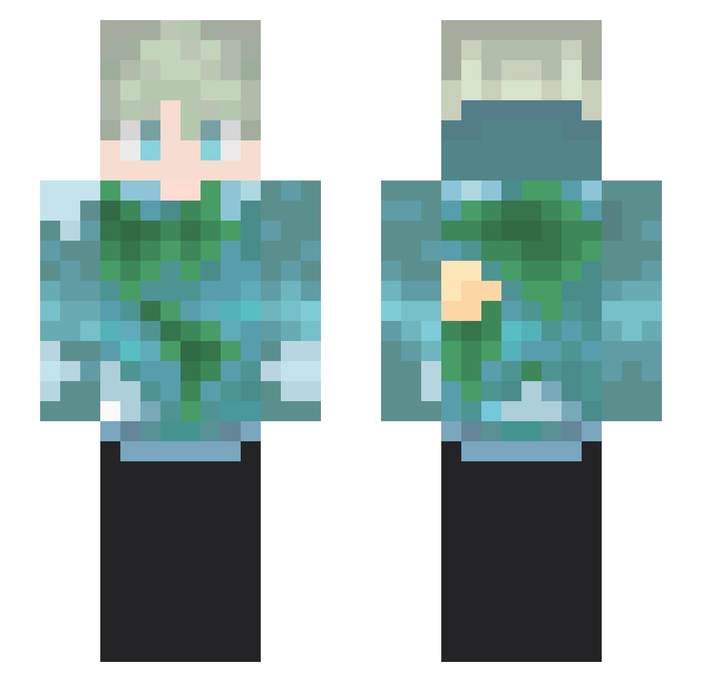 jirachiiiii Minecraft skin, front and back view