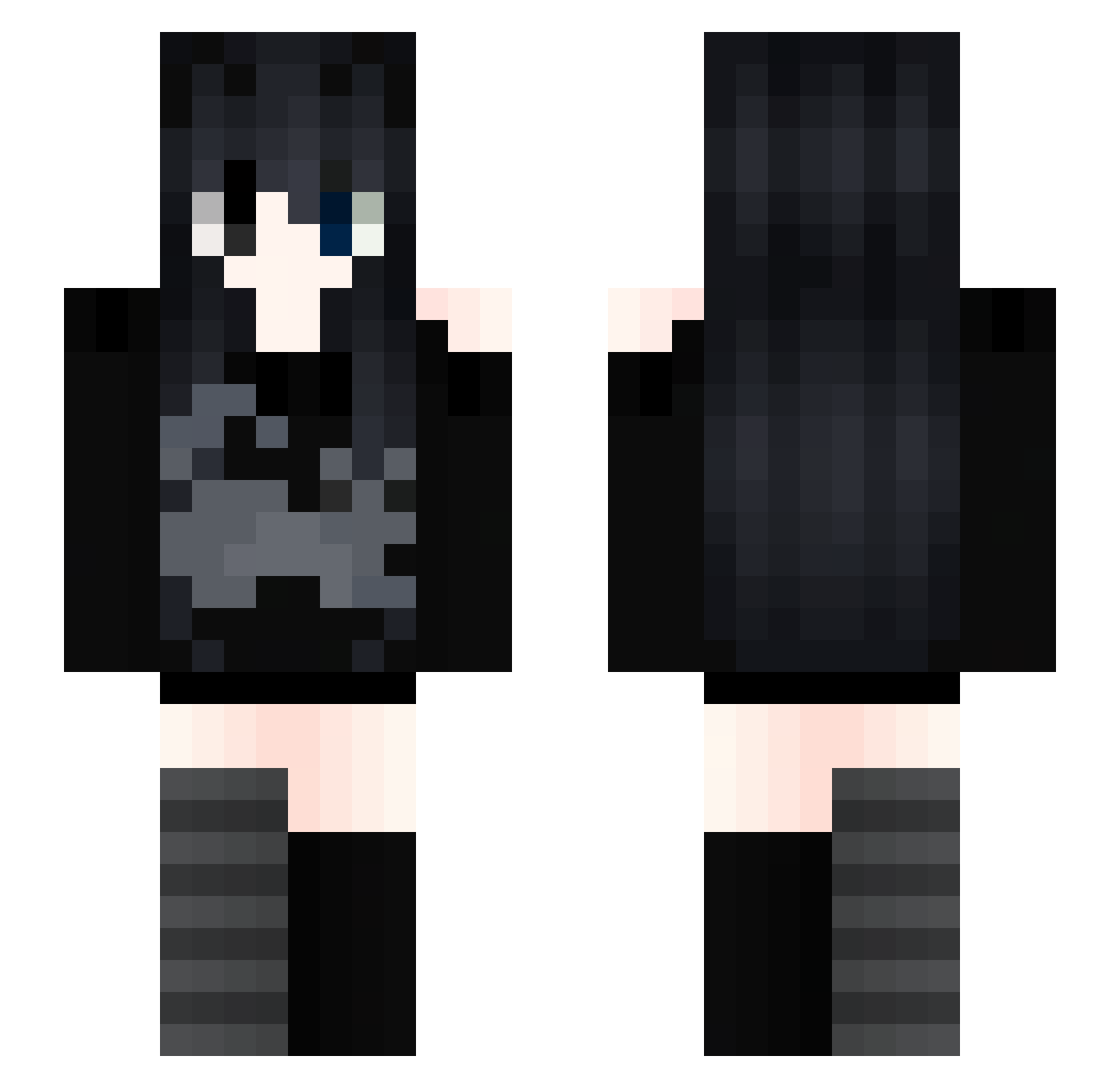 e1rian Minecraft skin, front and back view
