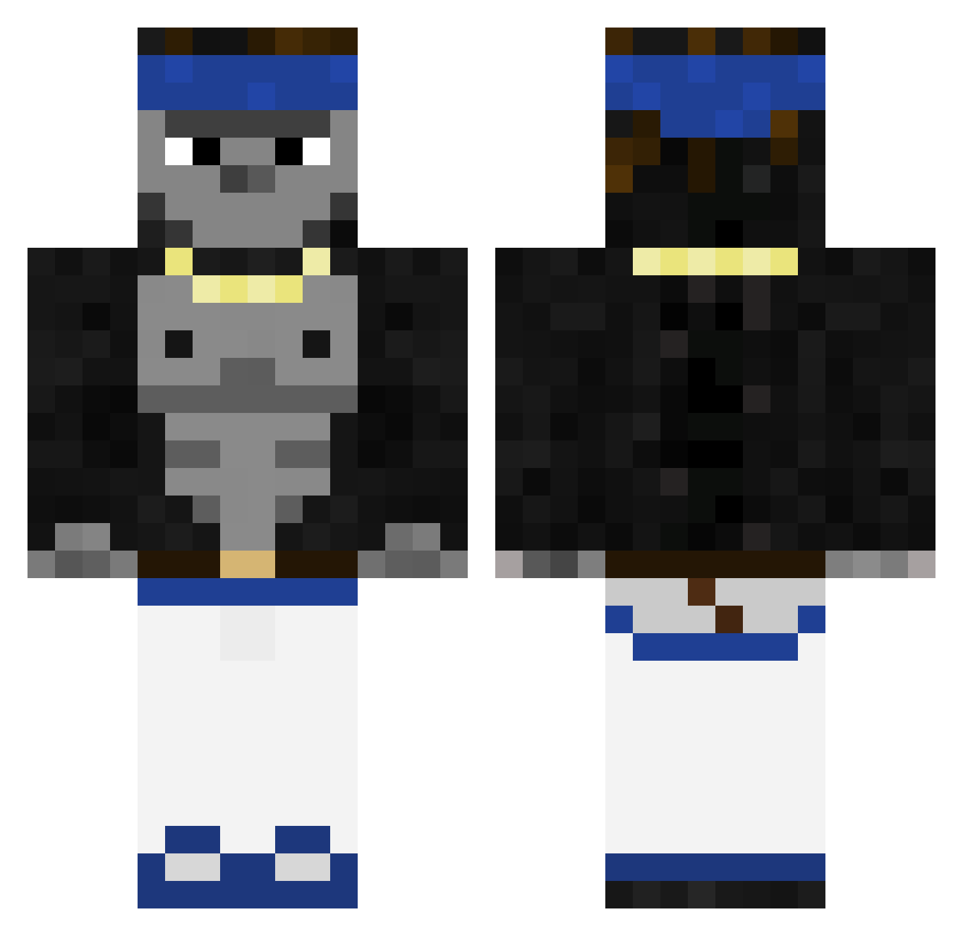 AB_FMRE Minecraft skin, front and back view