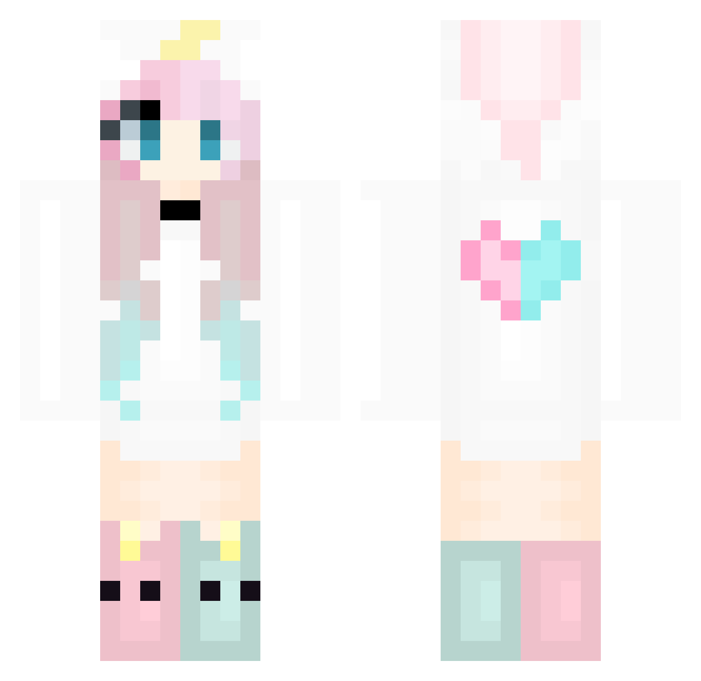 vicsworld69 Minecraft skin, front and back view