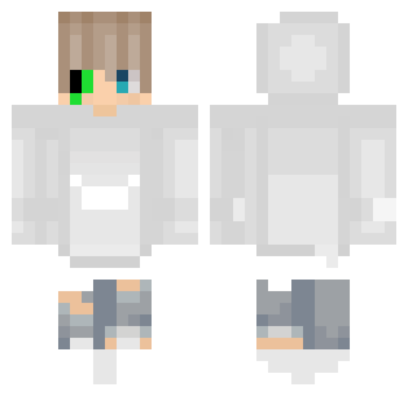 WieEinAdler Minecraft skin, front and back view