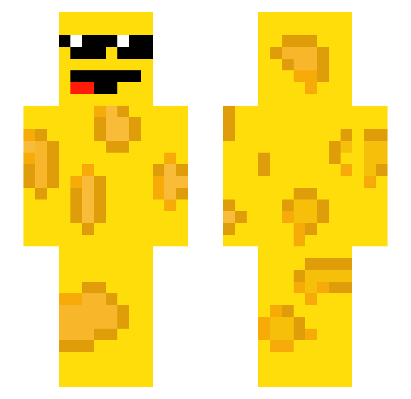 5reight Minecraft skin, front and back view