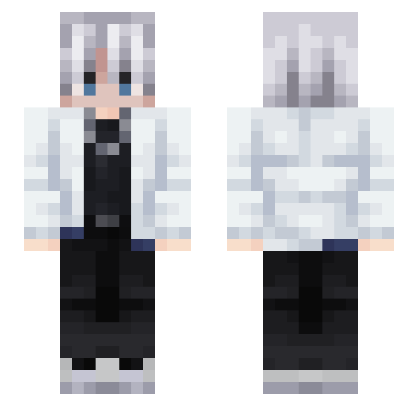 Samu145 Minecraft skin, front and back view