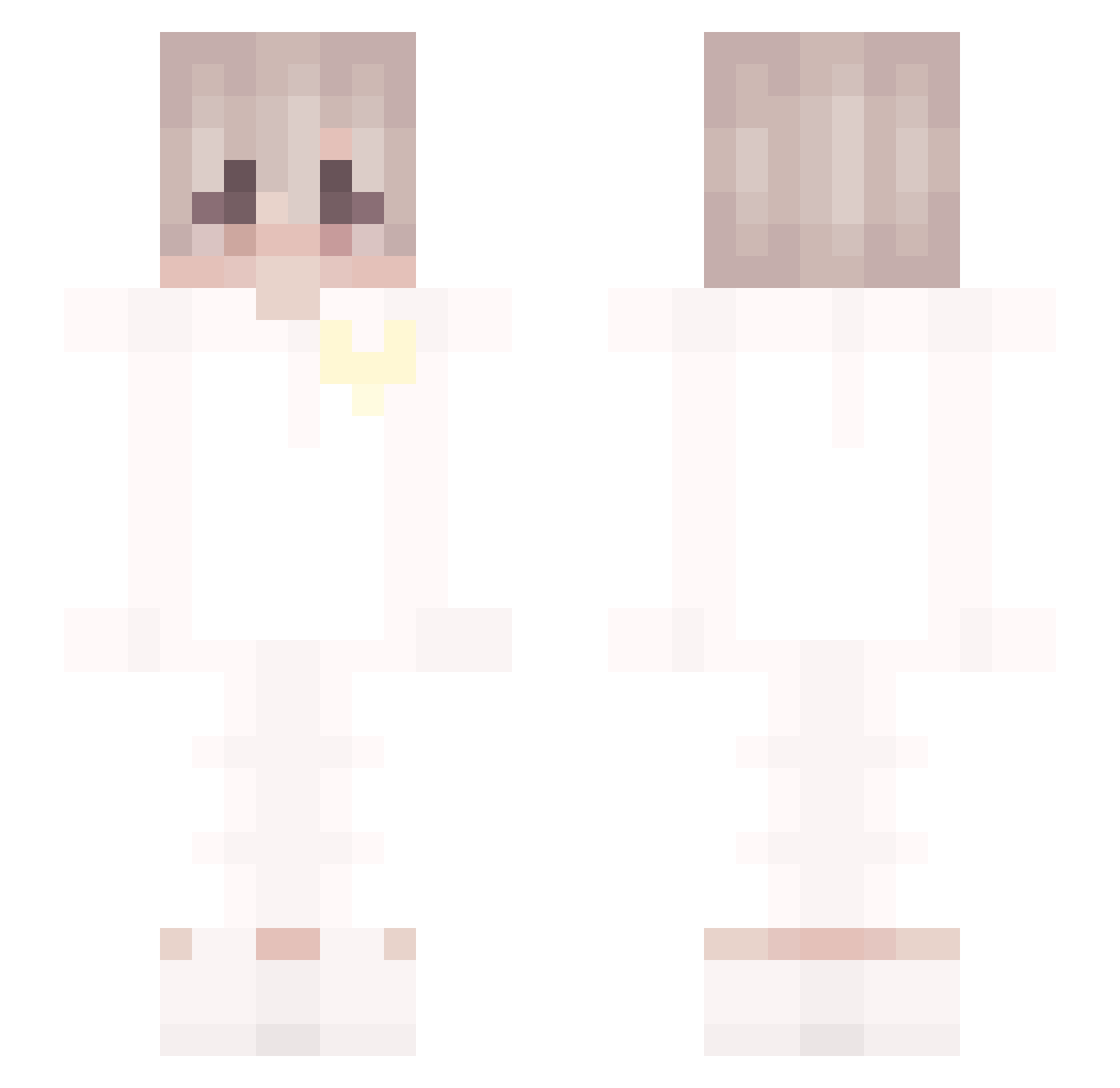 SungAss Minecraft skin, front and back view