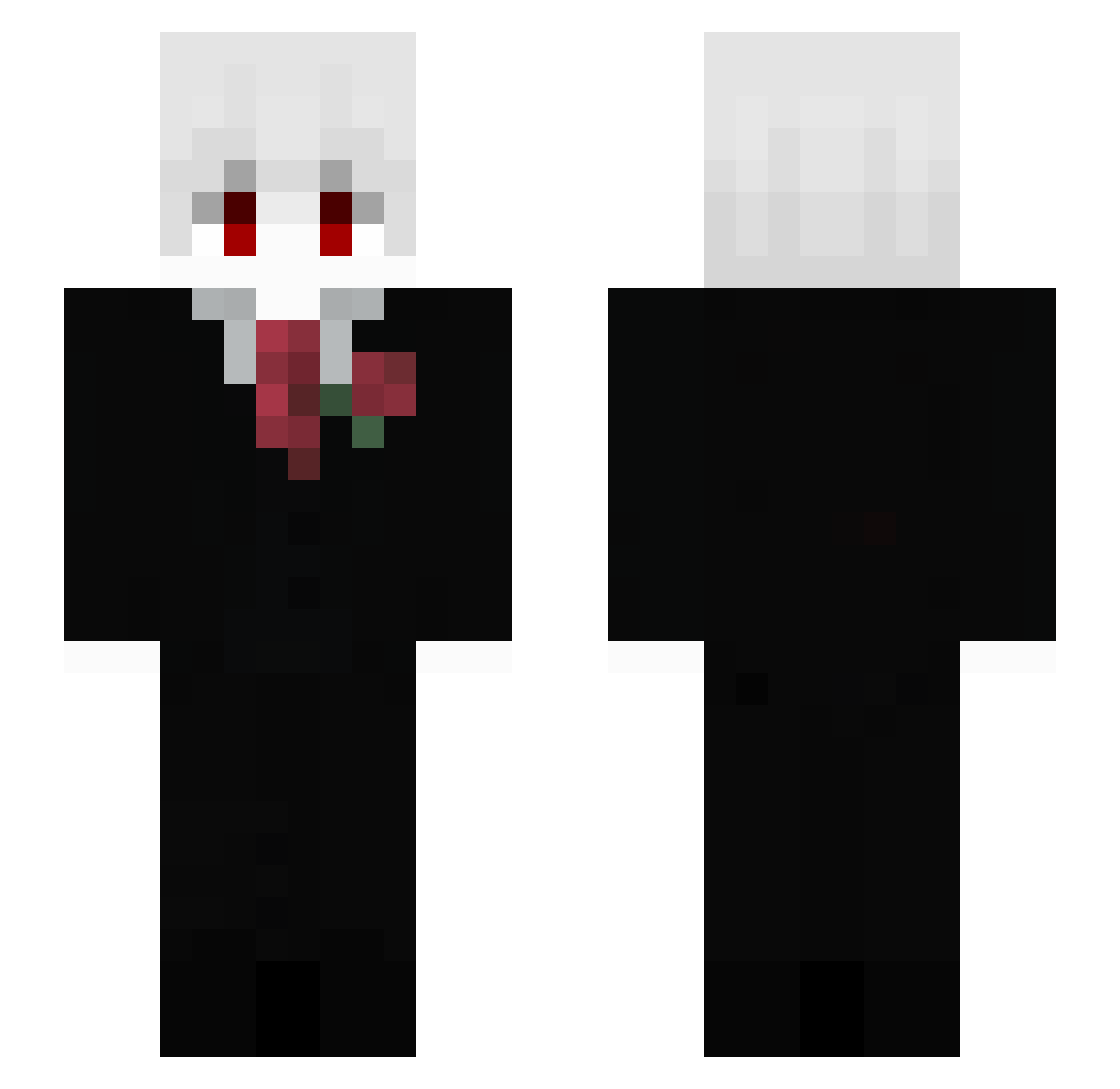 5vckLove Minecraft skin, front and back view