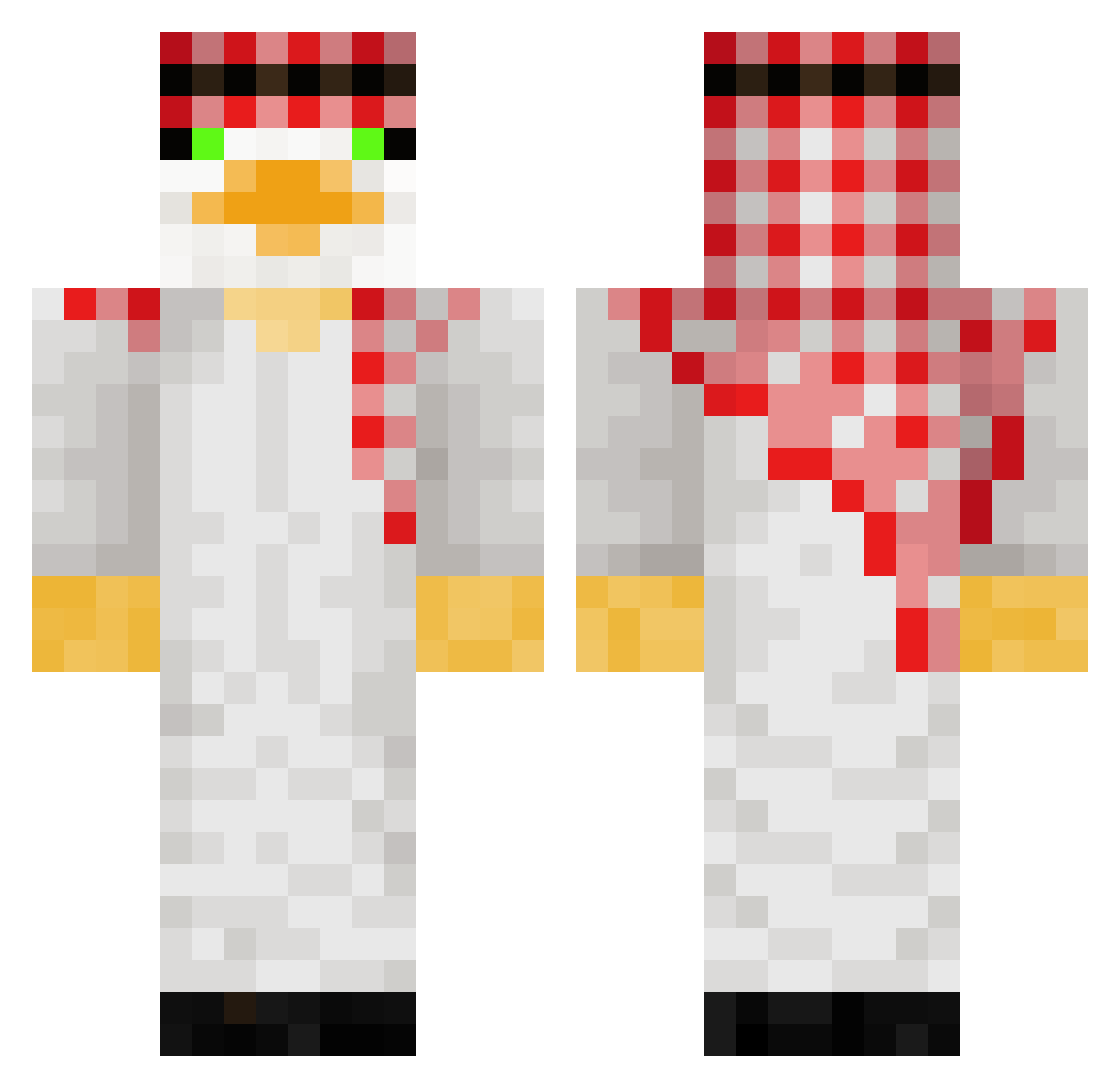 zoobie420 Minecraft skin, front and back view