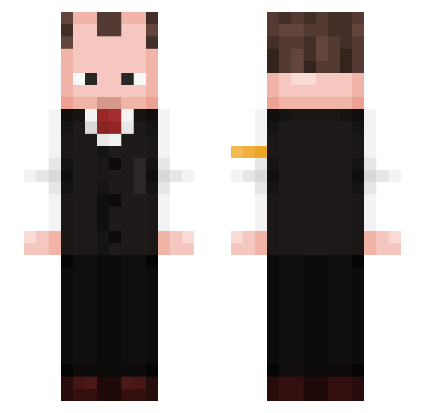 Hartl187 Minecraft skin, front and back view