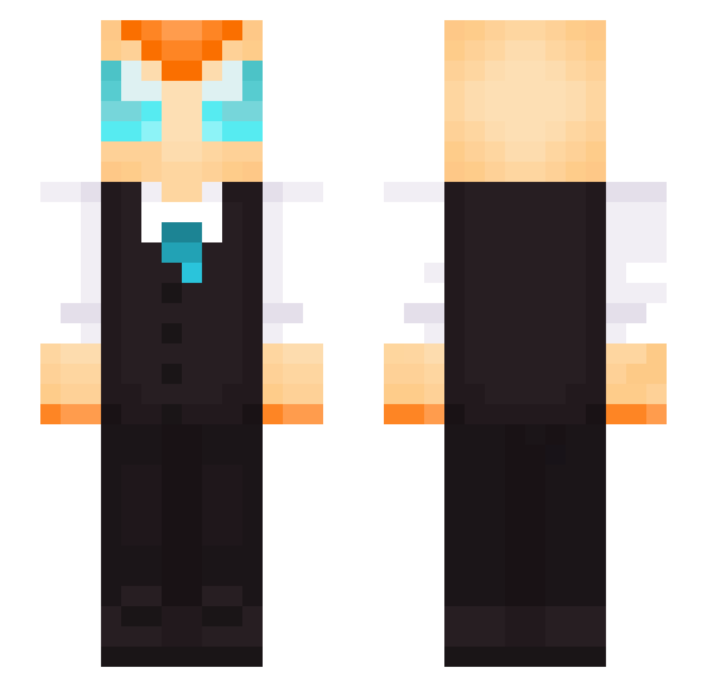 v1ctin Minecraft skin, front and back view