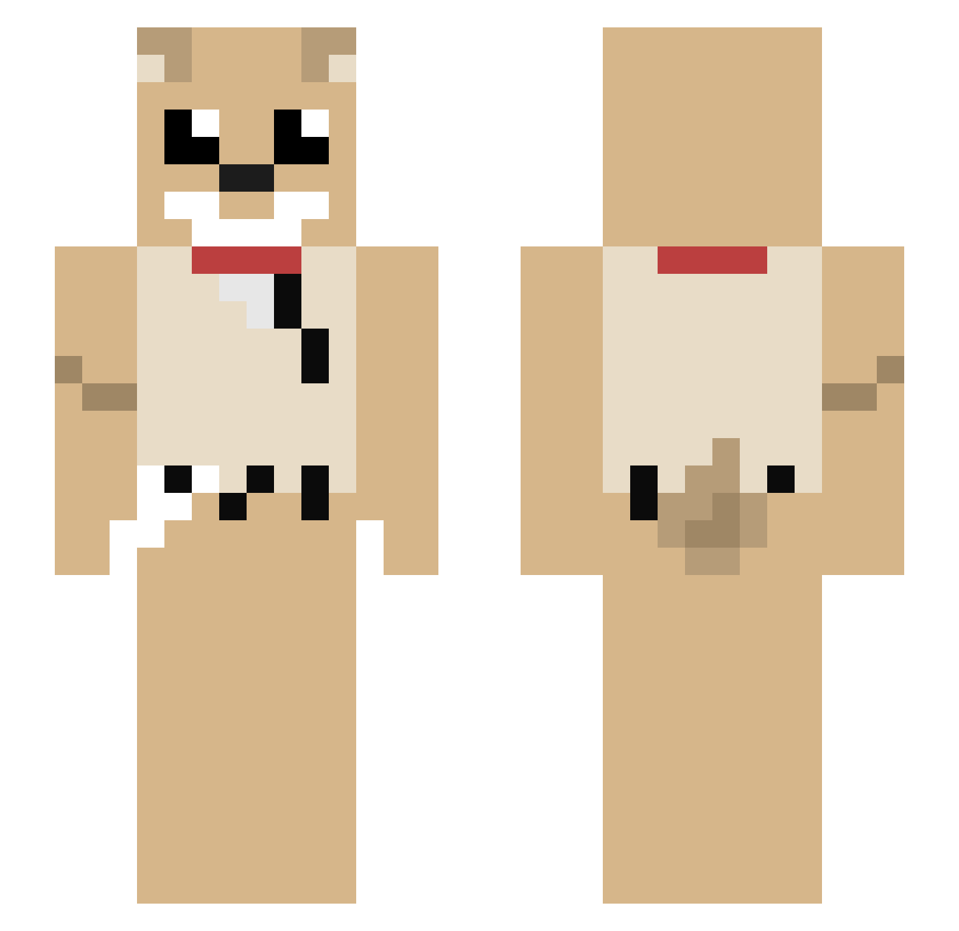 ZeraninVT Minecraft skin, front and back view