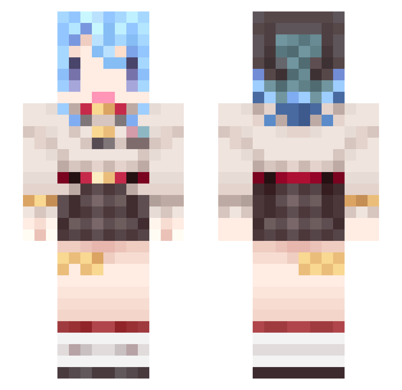 qwe2597 Minecraft skin, front and back view