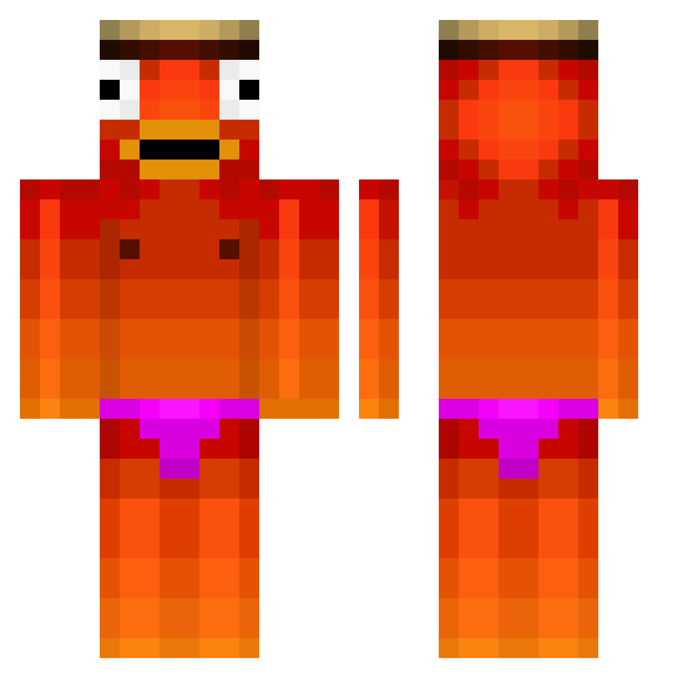 WouterNijkamp Minecraft skin, front and back view