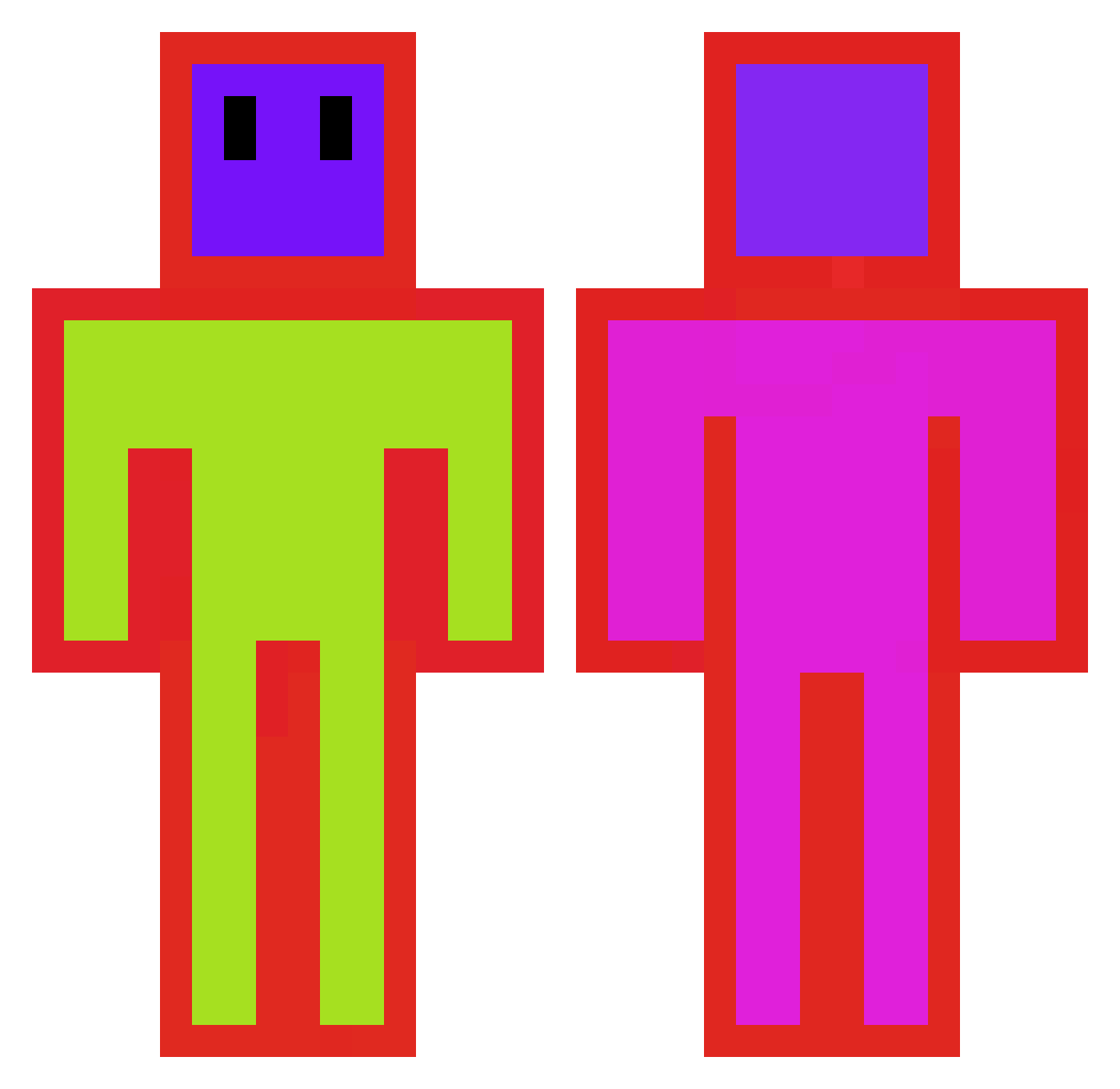 Sooeysocks Minecraft skin, front and back view