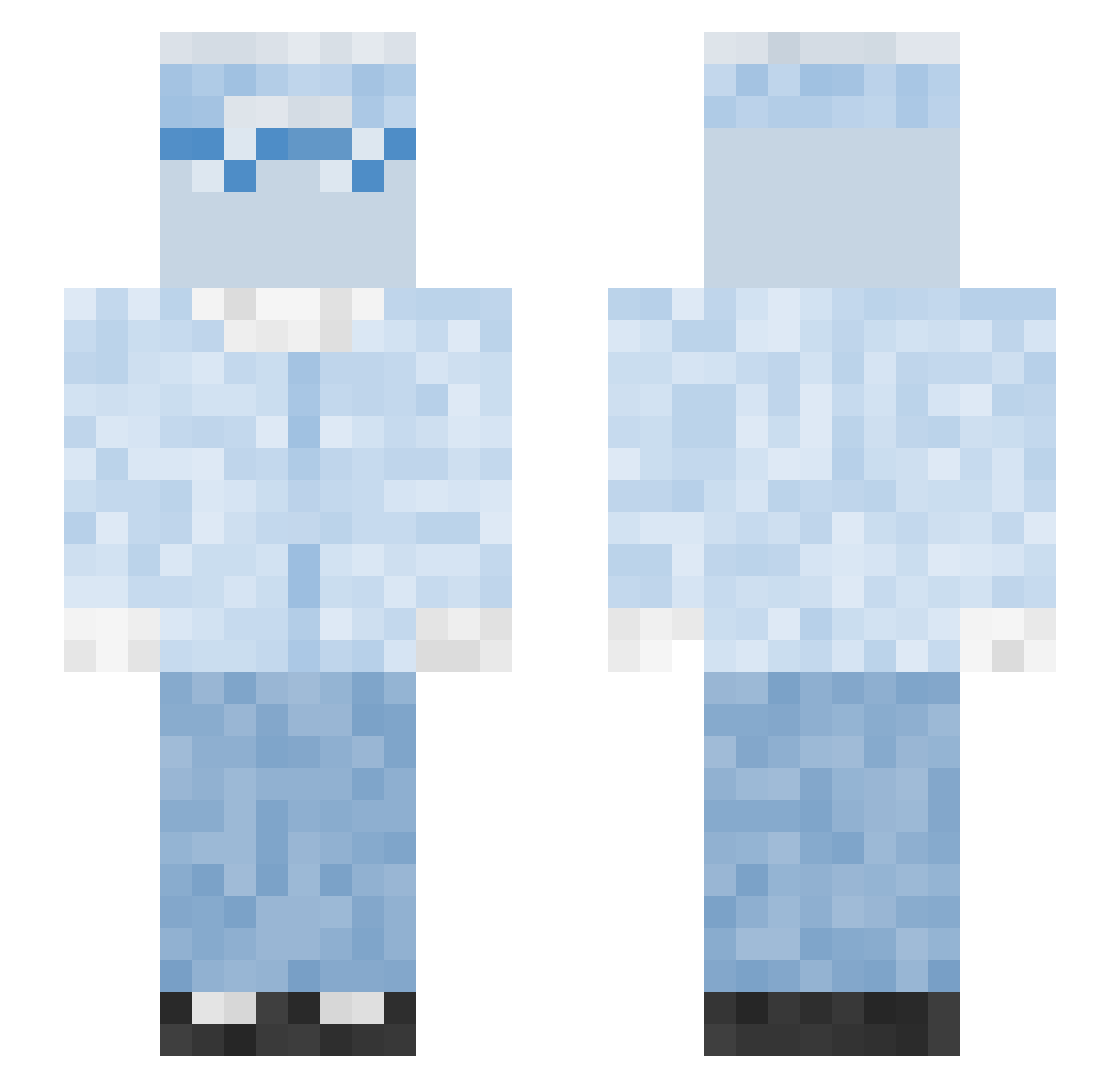 UrNanxDlol Minecraft skin, front and back view