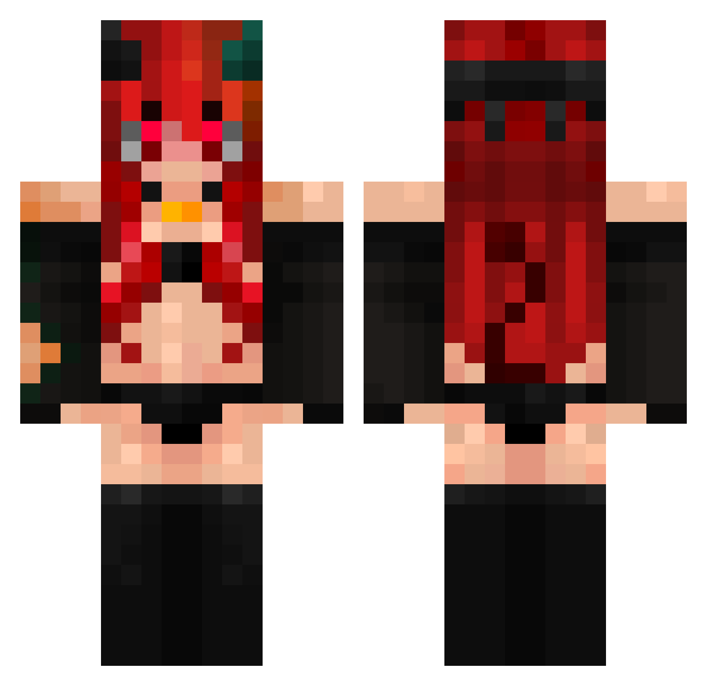 Soulless_Daemon Minecraft skin, front and back view