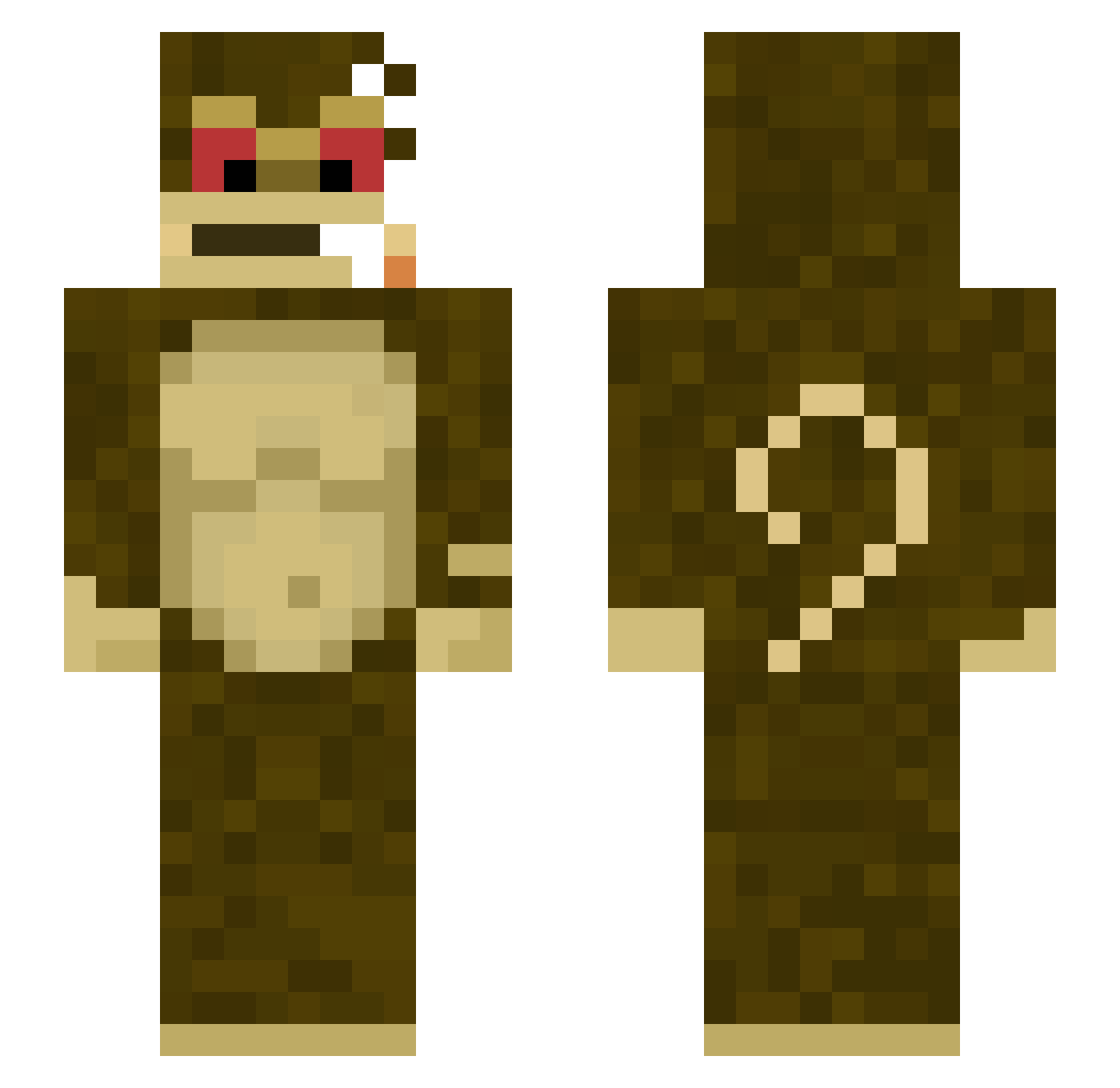 latinamami Minecraft skin, front and back view