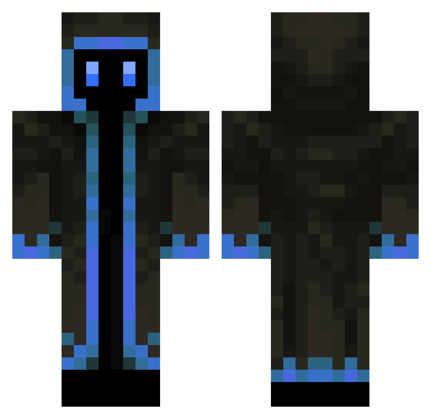 S3ctari0 Minecraft skin, front and back view