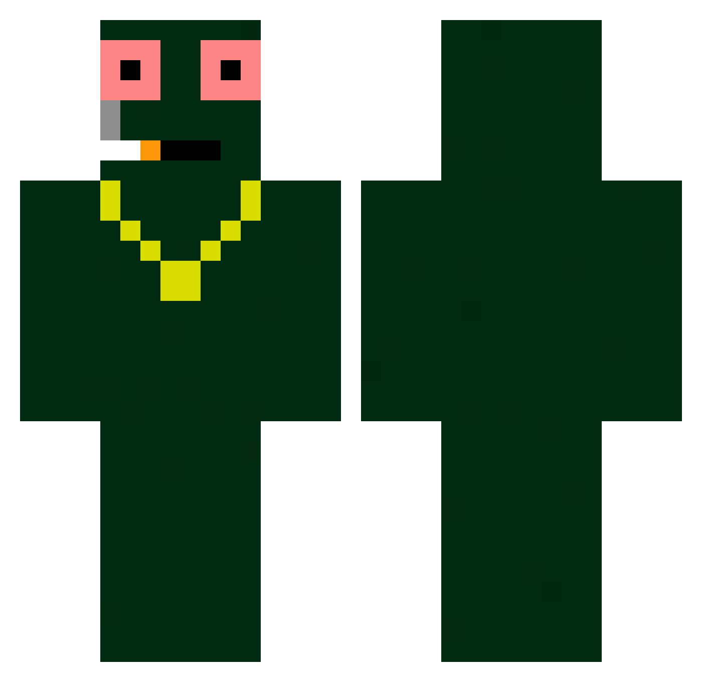 7znk Minecraft skin, front and back view