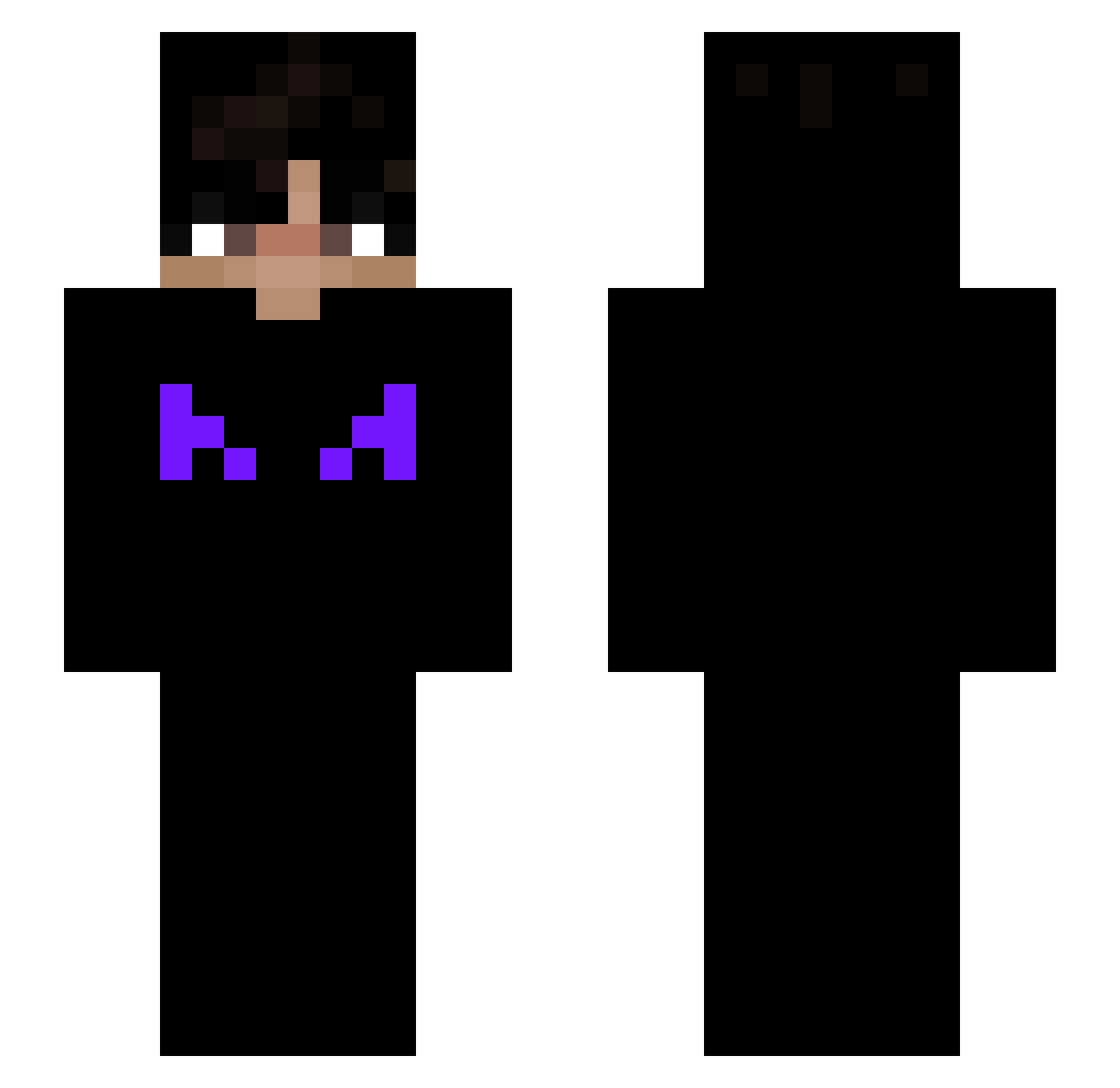 wNomaru Minecraft skin, front and back view