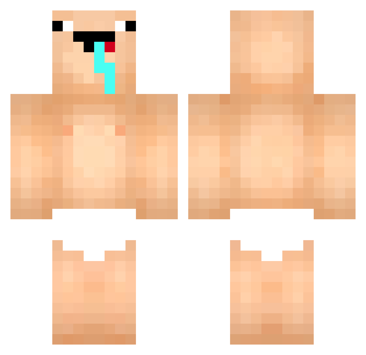 repsyncx Minecraft skin, front and back view