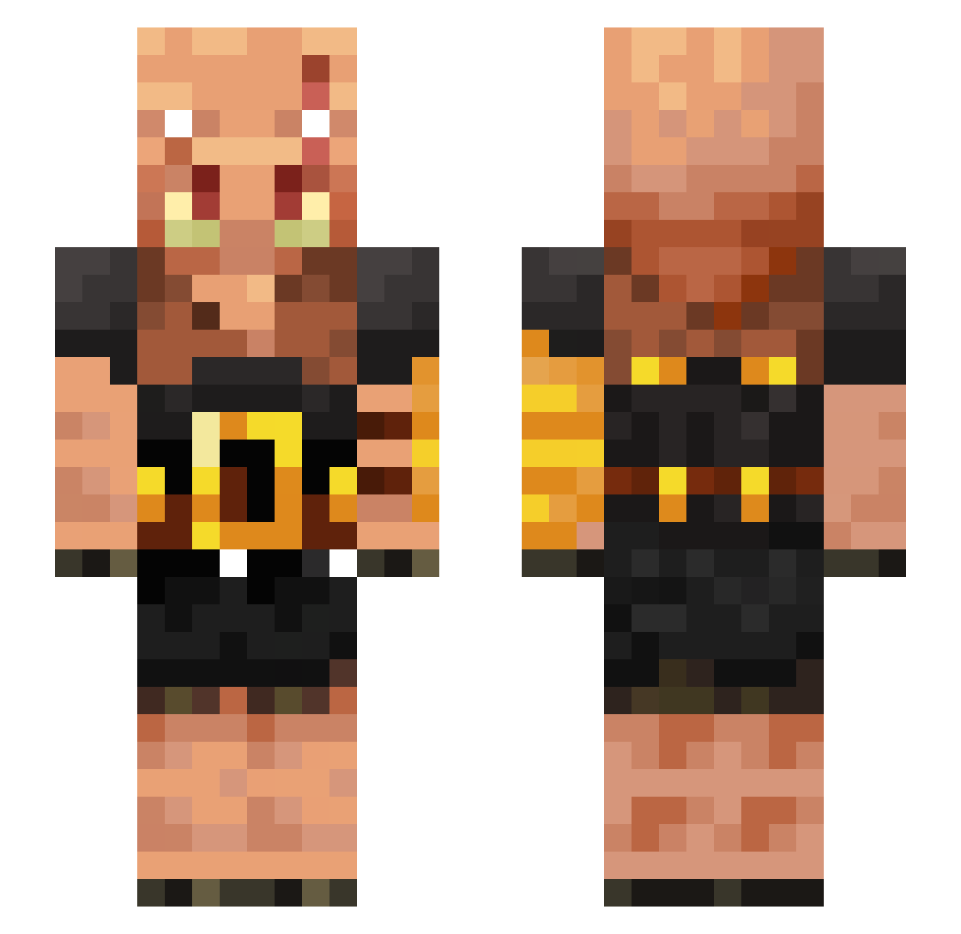YavuzErol Minecraft skin, front and back view