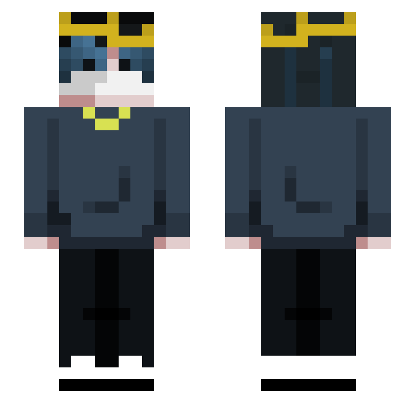 CommonShadow Minecraft skin, front and back view