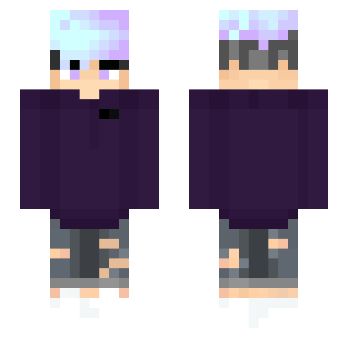 TED_Yamamoto Minecraft skin, front and back view