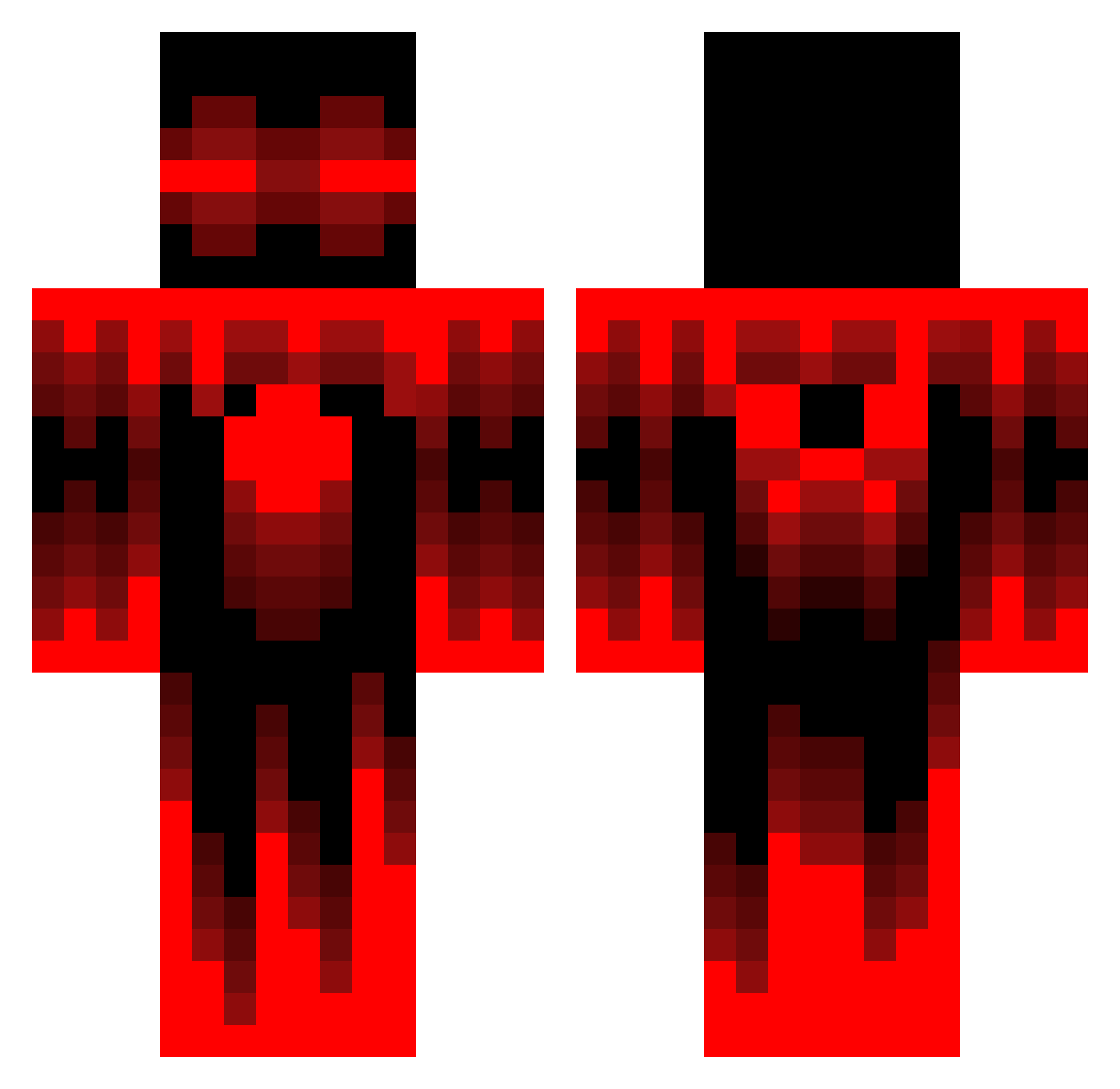 snakeblaster Minecraft skin, front and back view