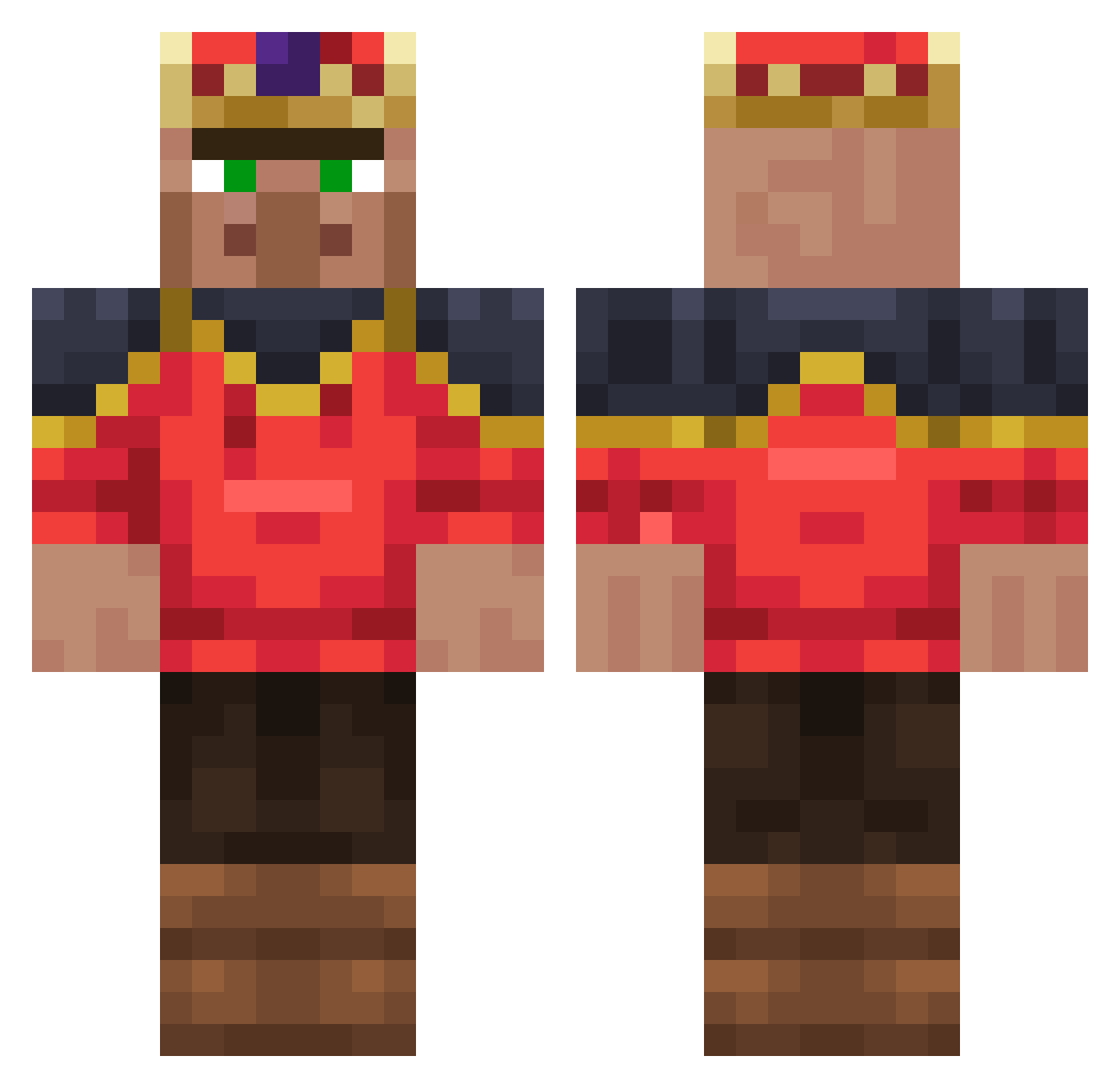 VILHOSKI Minecraft skin, front and back view