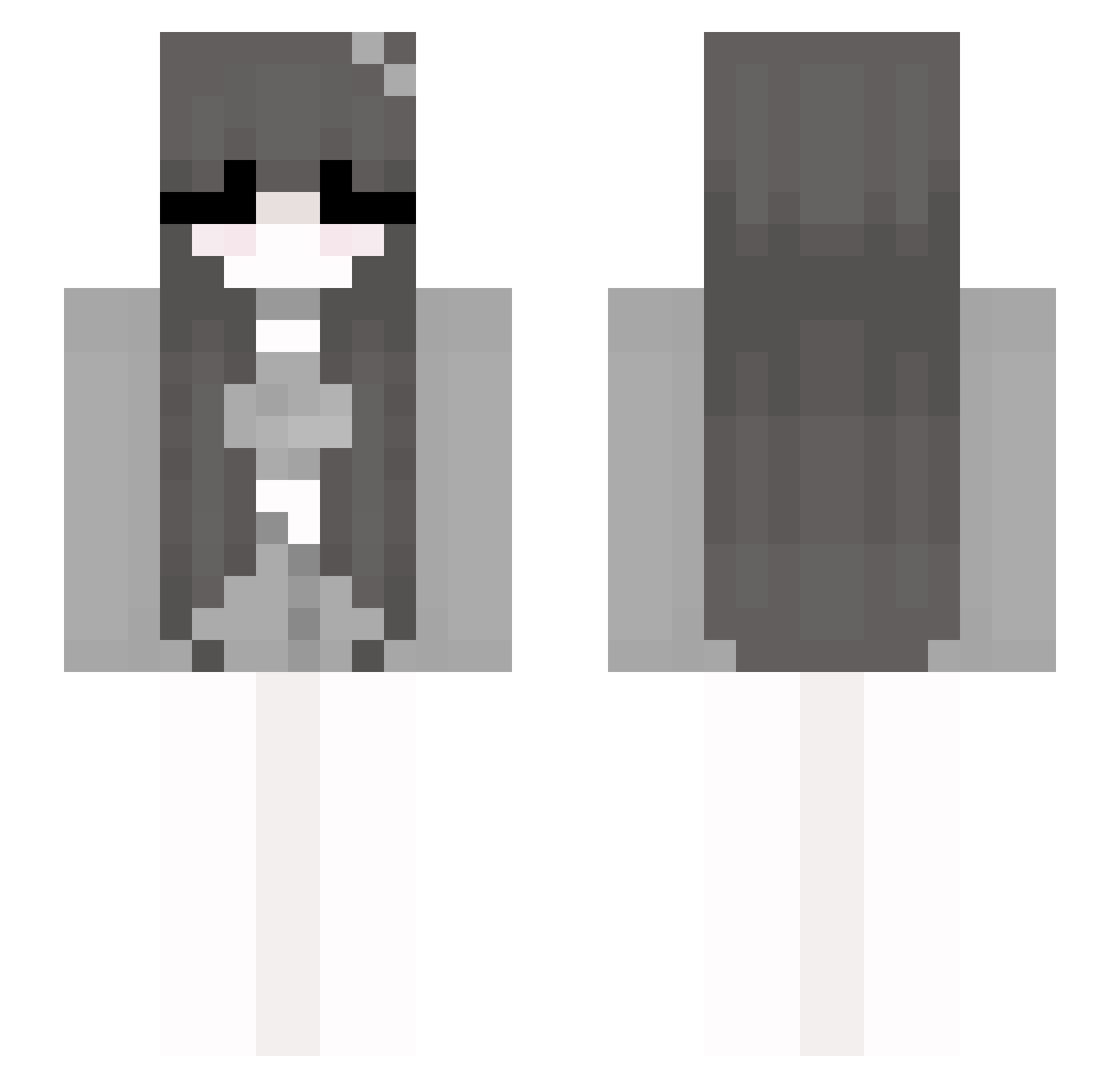 RiskRGN Minecraft skin, front and back view
