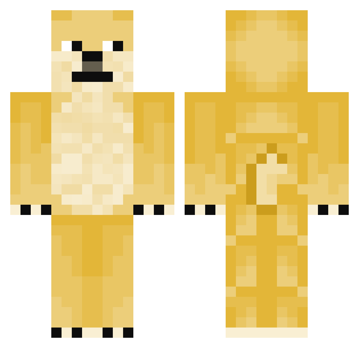 _WOo0 Minecraft skin, front and back view