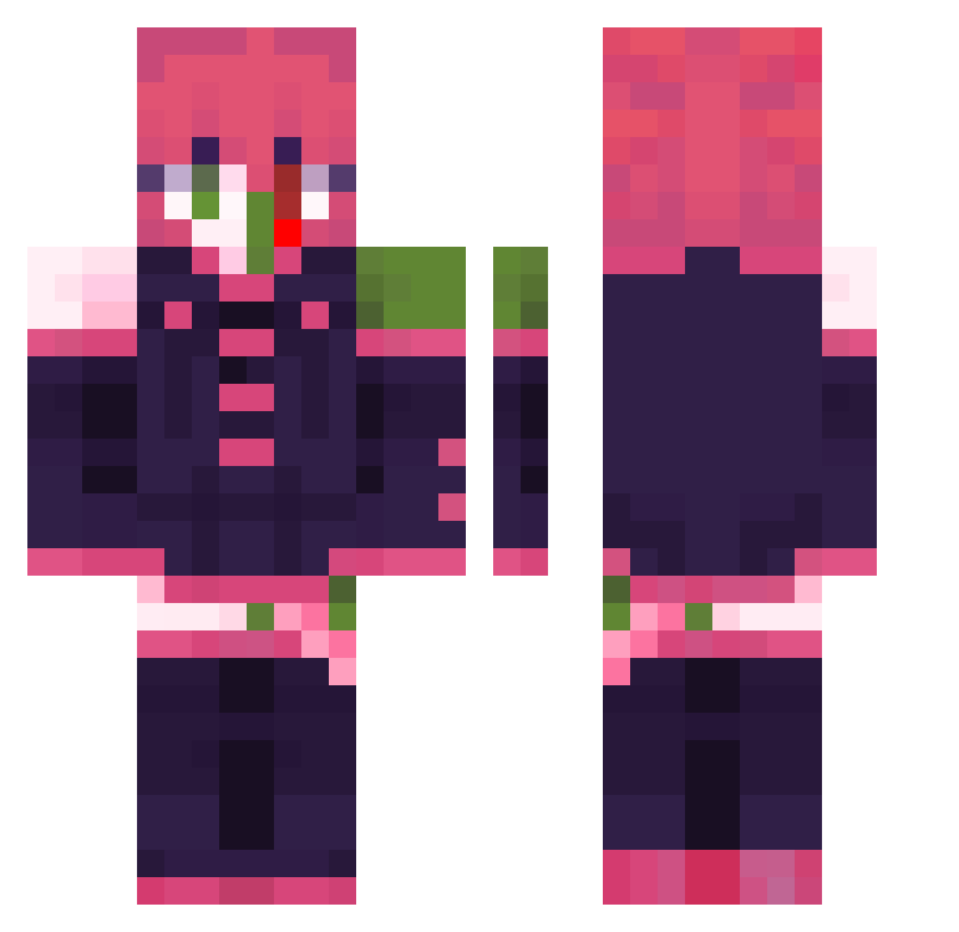 mastello Minecraft skin, front and back view