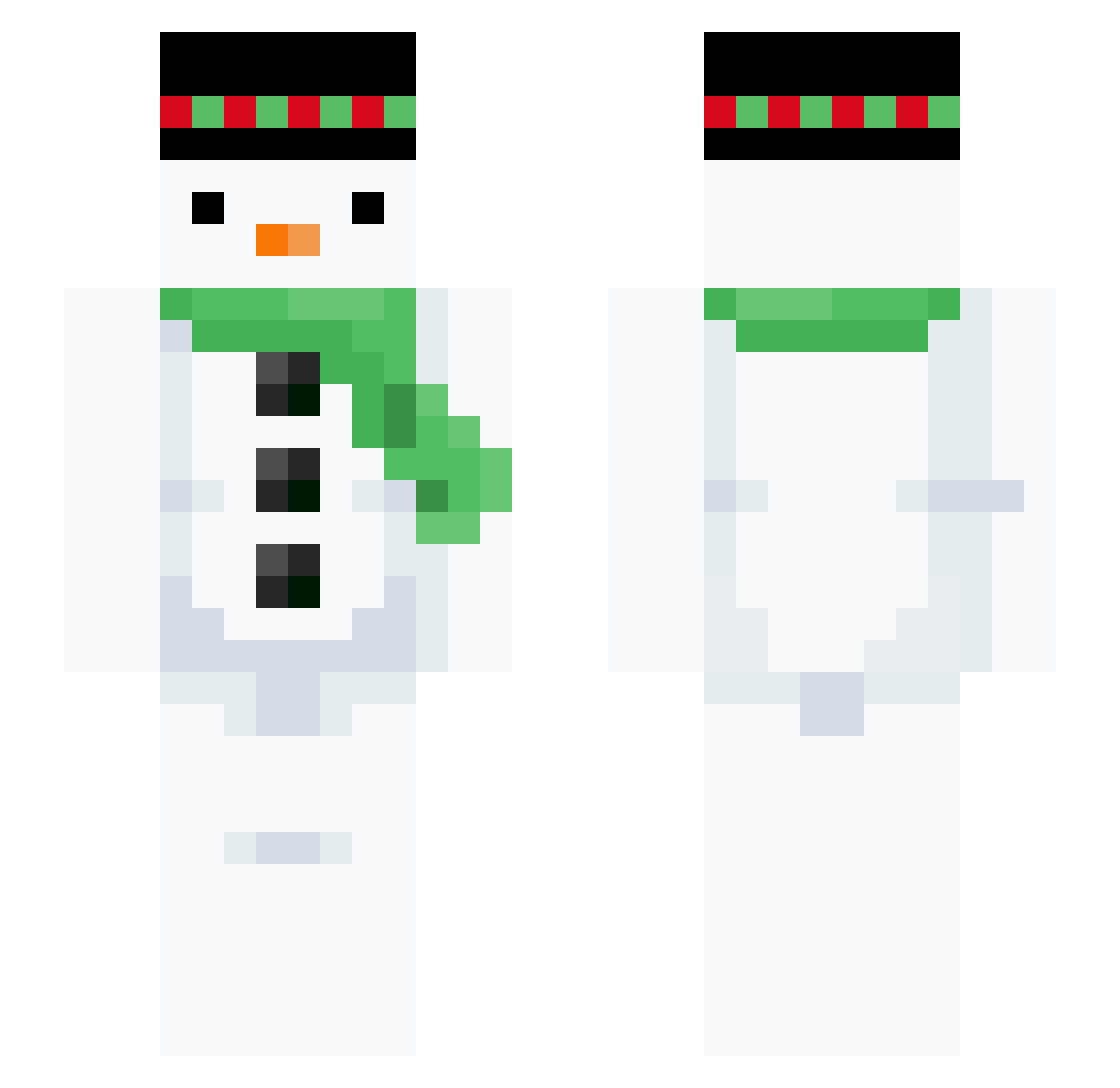 NuqqetNinja Minecraft skin, front and back view