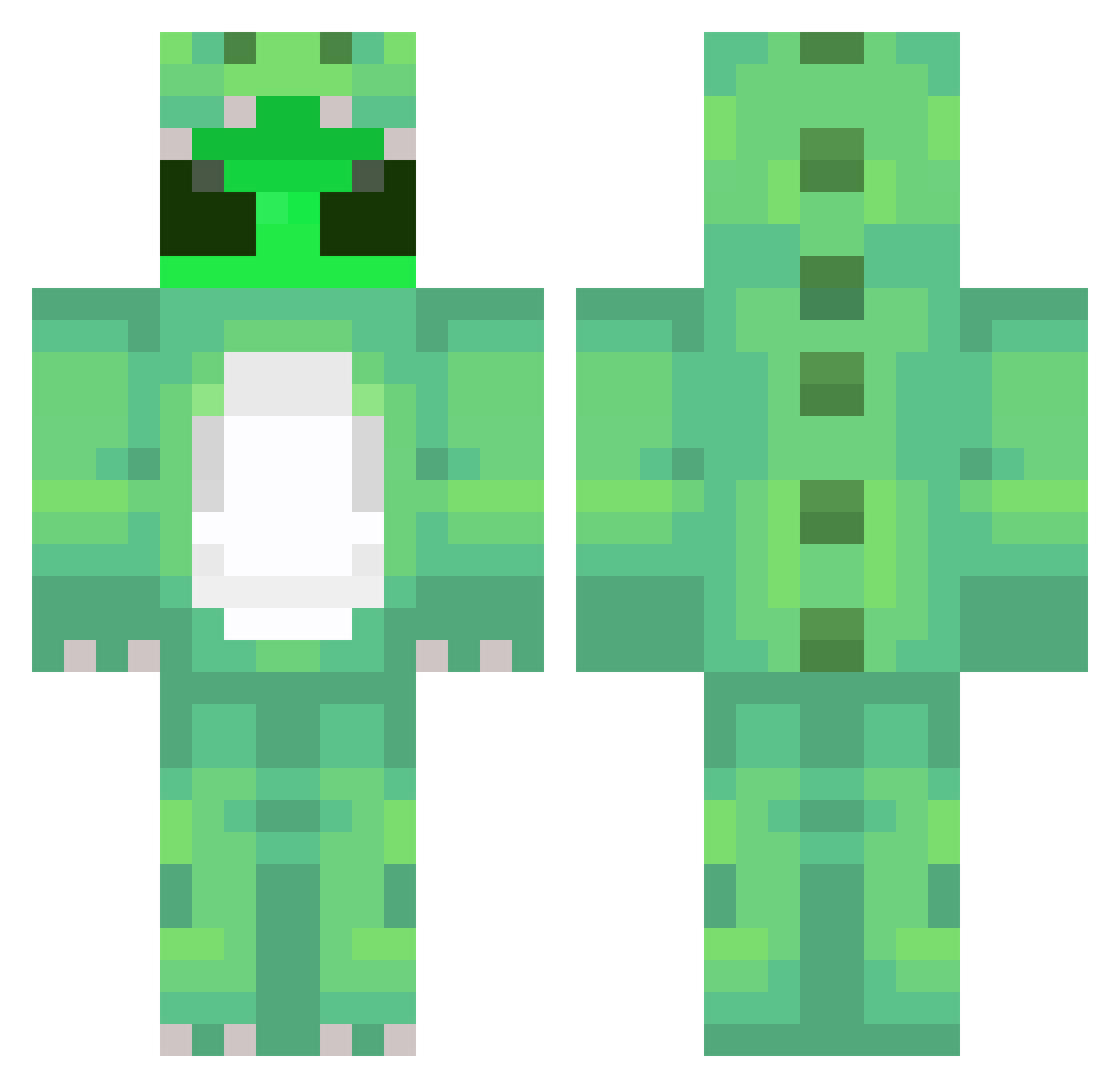 BunzyFunzy Minecraft skin, front and back view