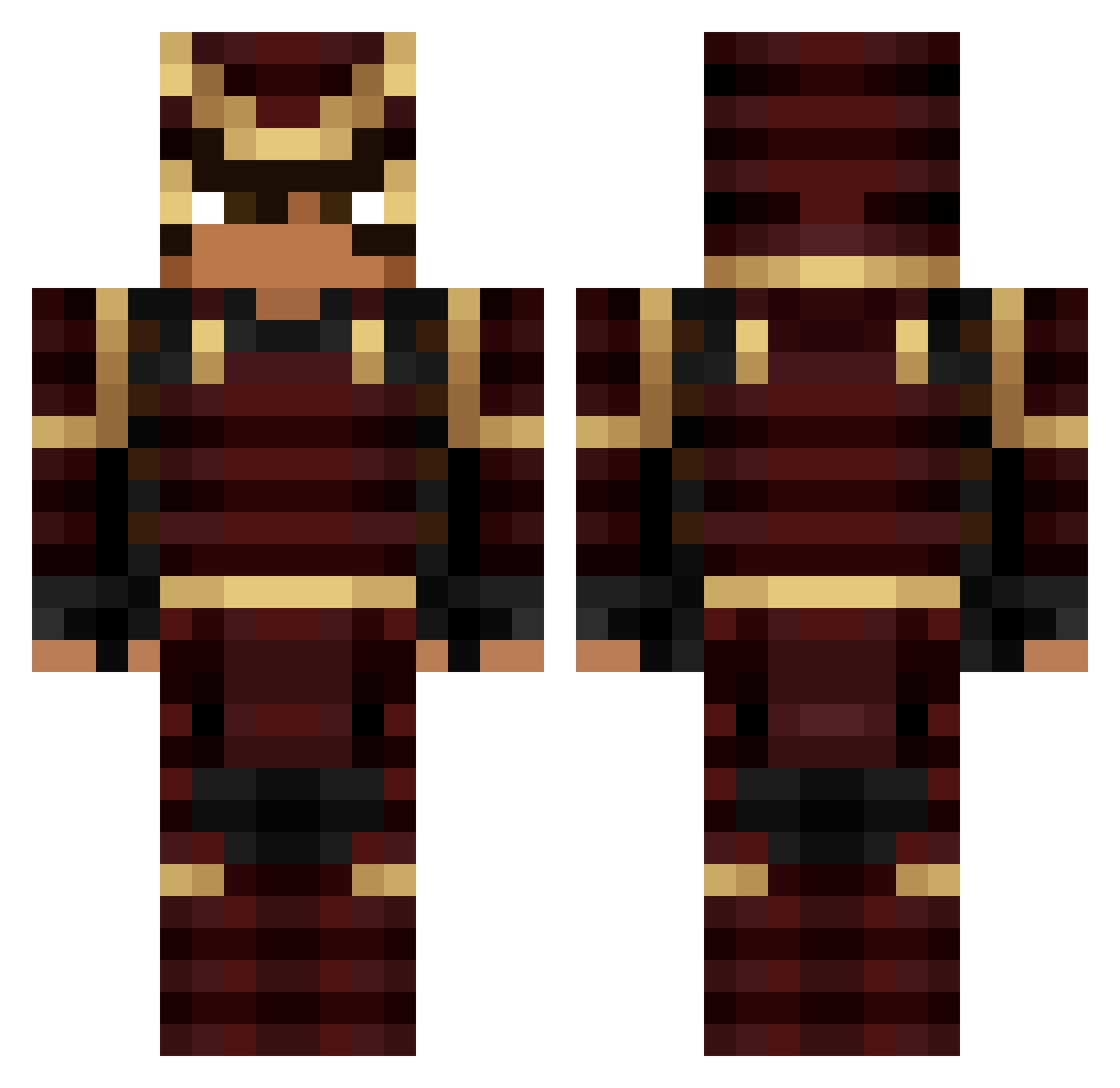 sigmaxkenshin Minecraft skin, front and back view