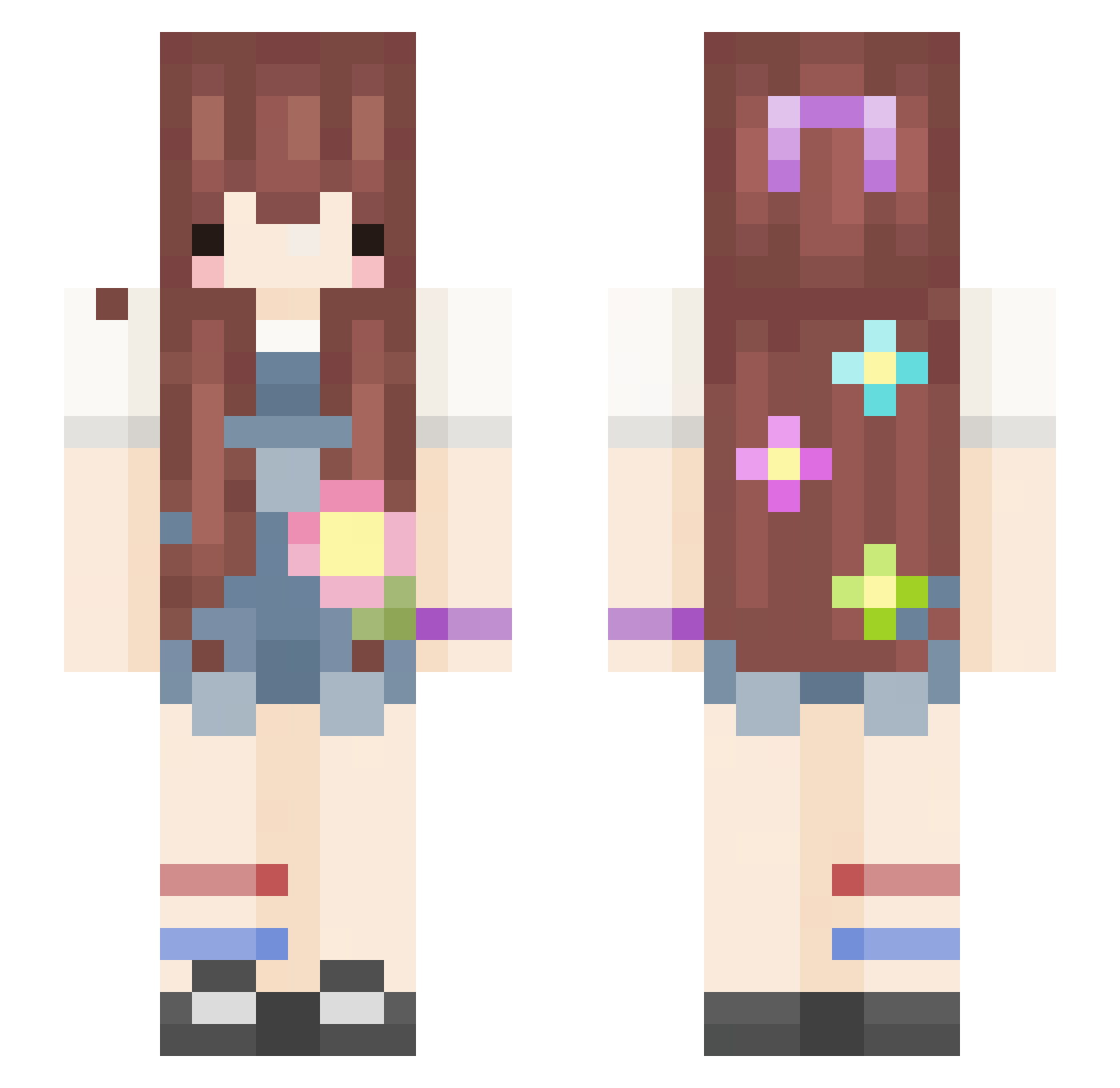 metalhat46 Minecraft skin, front and back view