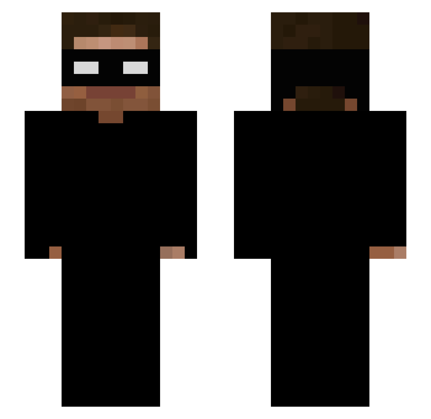 JTahome Minecraft skin, front and back view