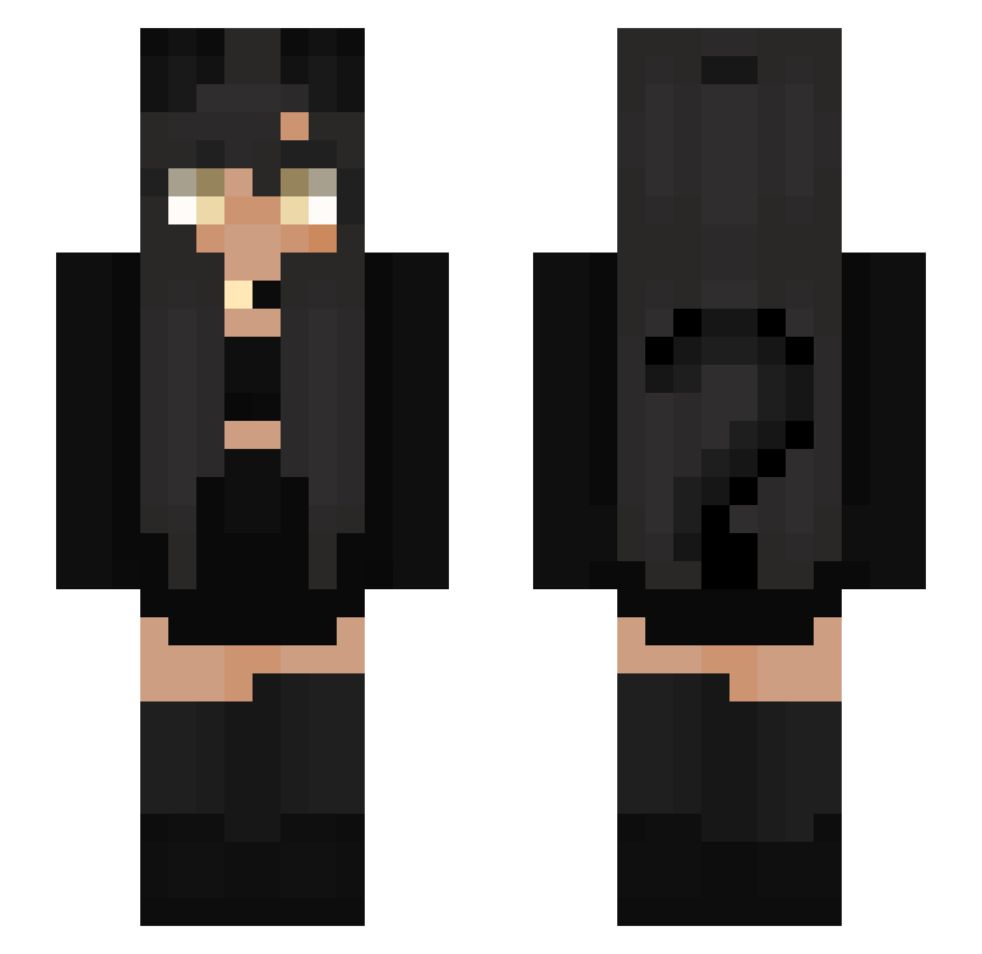 Sandeerke Minecraft skin, front and back view